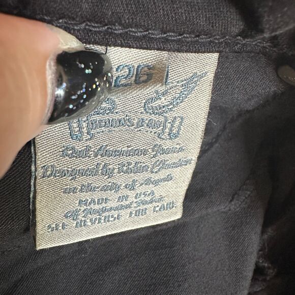 Robin's Jeans SP8369 Long Flap Studded Pockets Black Skinny Jeans Women's 26 - Picture 5 of 8